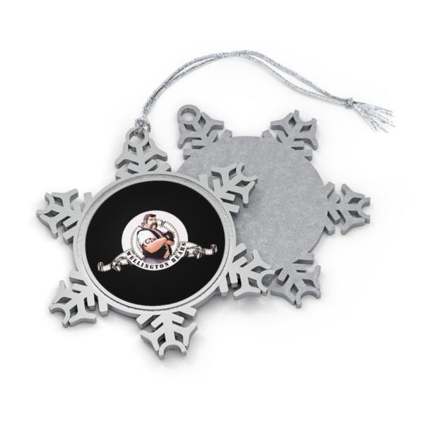 Personalized Pewter Snowflake Ornament - Holiday Keepsake Decoration